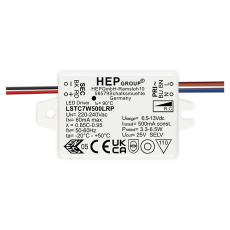 DRIVER LED CC 7W 350mA DIMMABLE TRIAC | LSTC7W350LRP