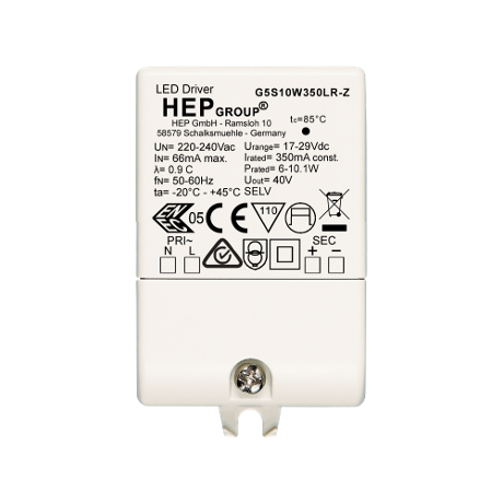 DRIVER LED CC 10W 350mA NON DIMMABLE | G5S10W350LR