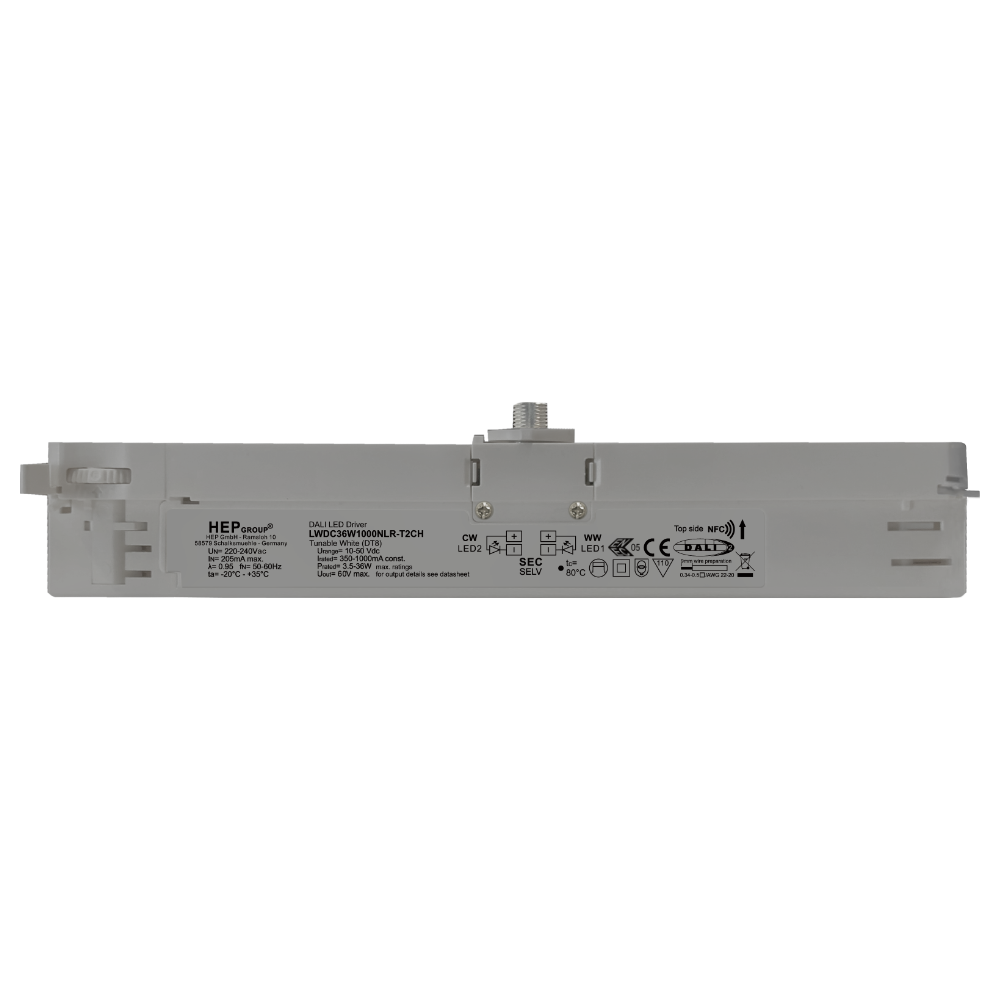 LED DRIVER CC 36W 1000mA DIMMABLE DALI-2 DT8 TUNABLE WHITE NFC | LWDC36W1000NLR-T2CH-B