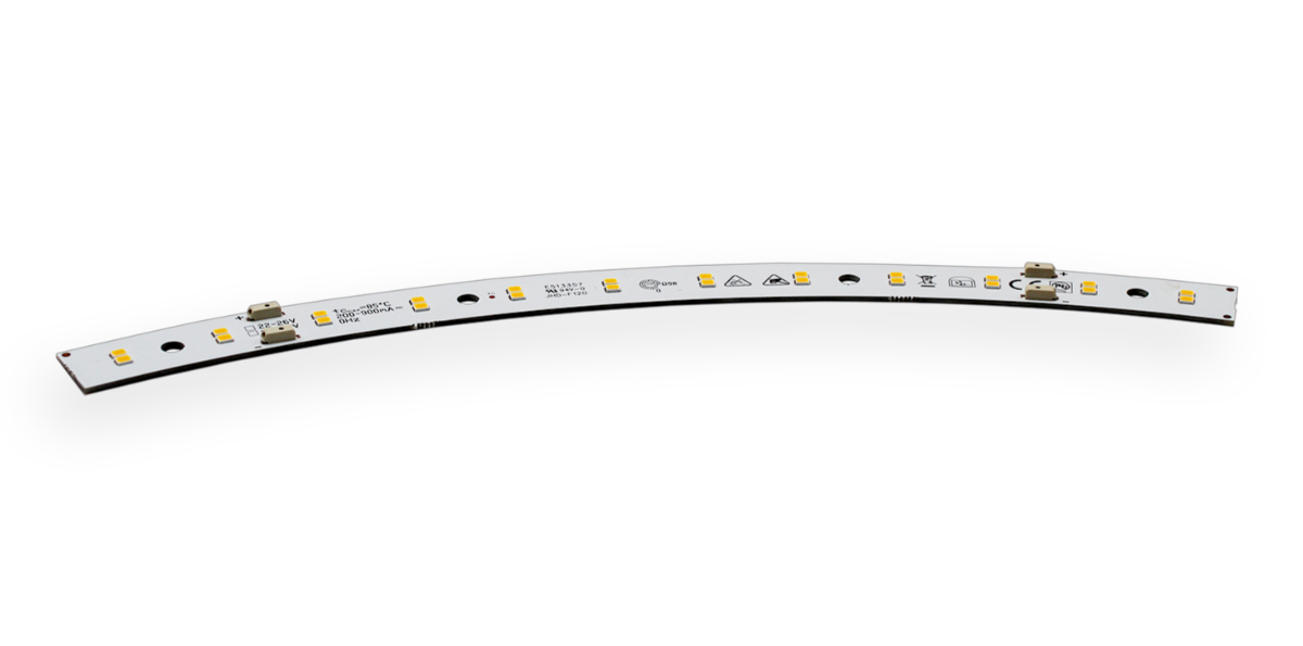 MÒDUL LED LINEAL CURV 24 LEDS 4-12W 3000K CRI90 274.6X18MM