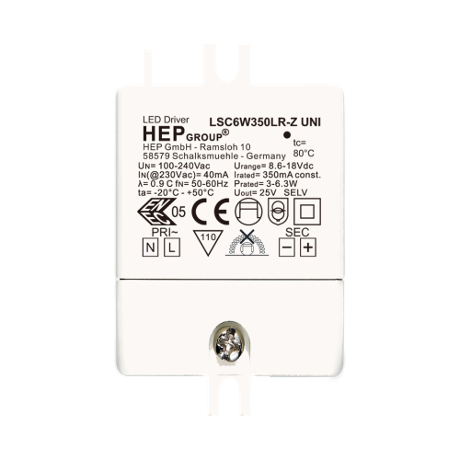 DRIVER LED CC 6W 700mA NON-DIMMABLE | LSC6W700LR-Z