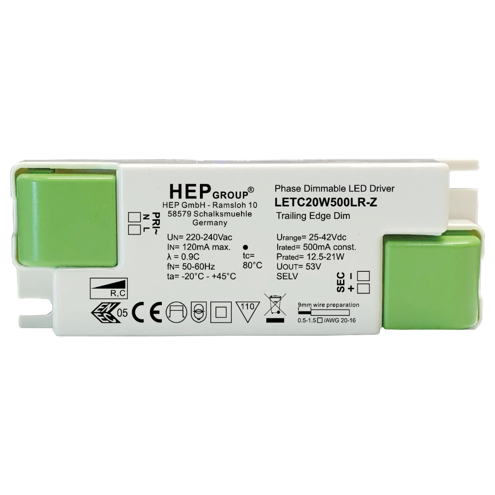 DRIVER LED CC 20W 350mA DIMMABLE TRIAC | LETC20W350LR-Z