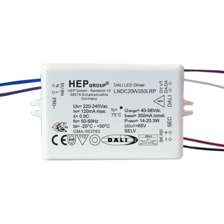 DRIVER LED CC 20W 500mA DIMMABLE DALI-2 DT6 | LNDC20W500LRP