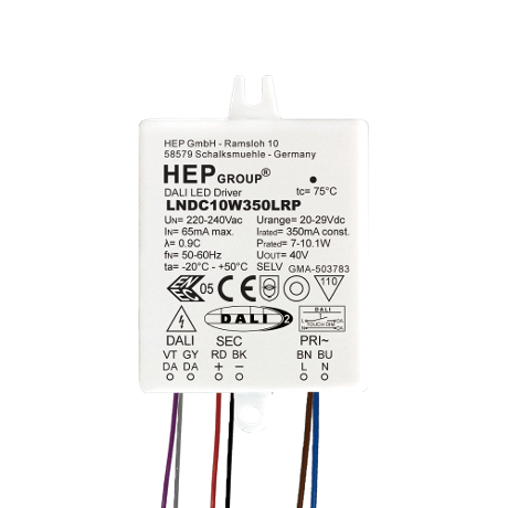 DRIVER LED CC 10W 500mA DIMMABLE DALI-2 DT6 | LNDC10W500LRP