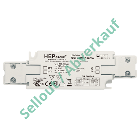 DRIVER LED CC 44W 1050mA NON DIMMABLE DIP SWITCH | G5L40W1050CA