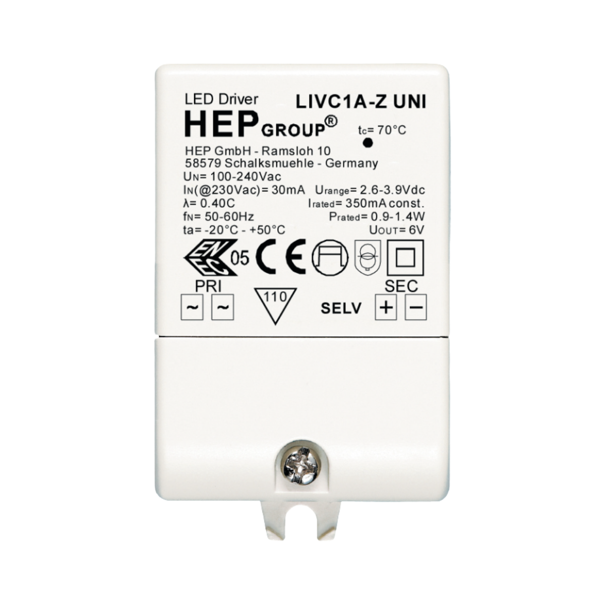 DRIVER LED CC 350mA NON-DIMMABLE | LIVC1A-Z