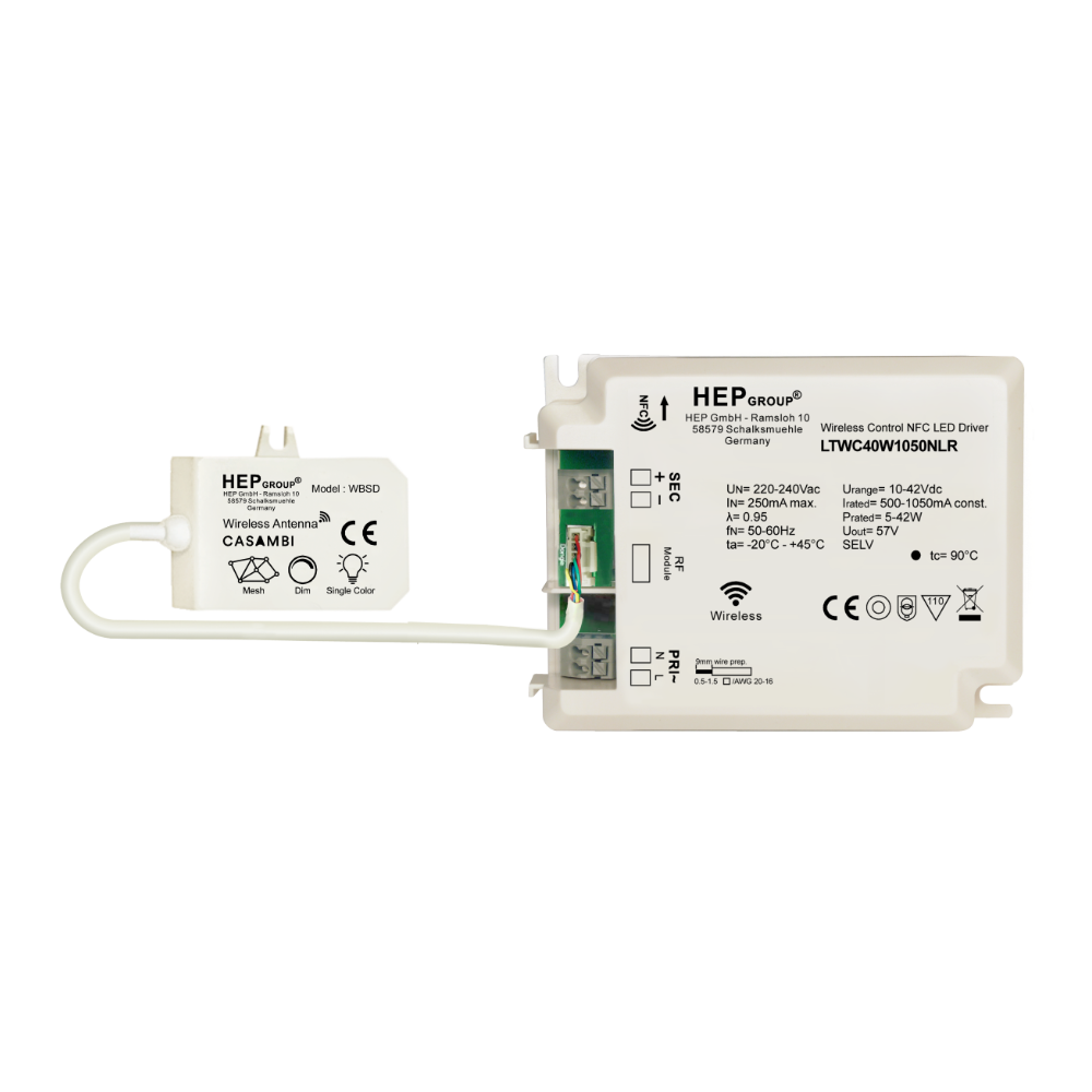 DRIVER LED CC 40W 1050mA DIMMABLE CASAMBI NFC | LTWC40W1050NLR