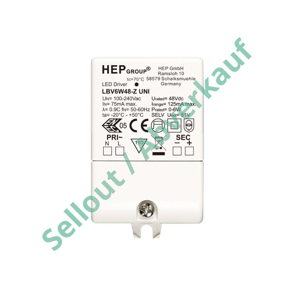 LED DRIVER CV 6W 24V NON-DIMMABLE | LBV6W24-Z