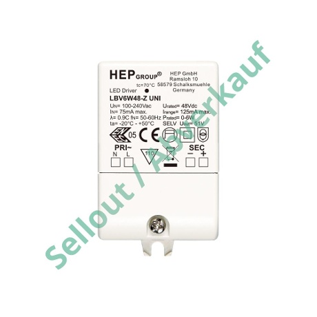 DRIVER LED CV 6W 24V NON-DIMMABLE | LBV6W24-Z