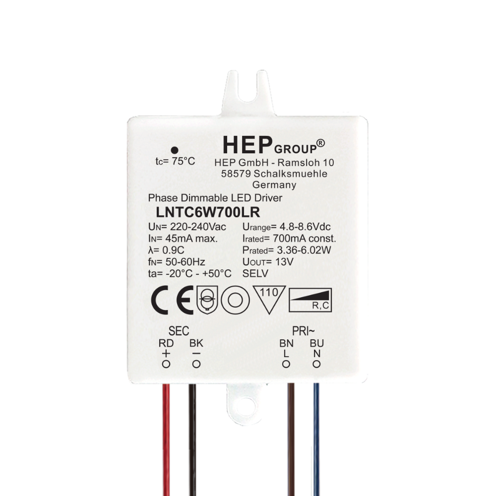 DRIVER LED CC 6W 350mA DIMMABLE TRIAC | LNTC6W350LR