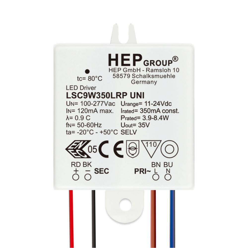 DRIVER LED CC 9W 500mA NON-DIMMABLE | LSC9W500LRP