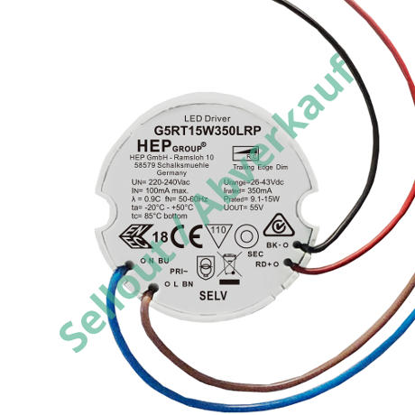 DRIVER LED CC 15W 700mA DIMMABLE TRIAC | G5RT15W700LRP