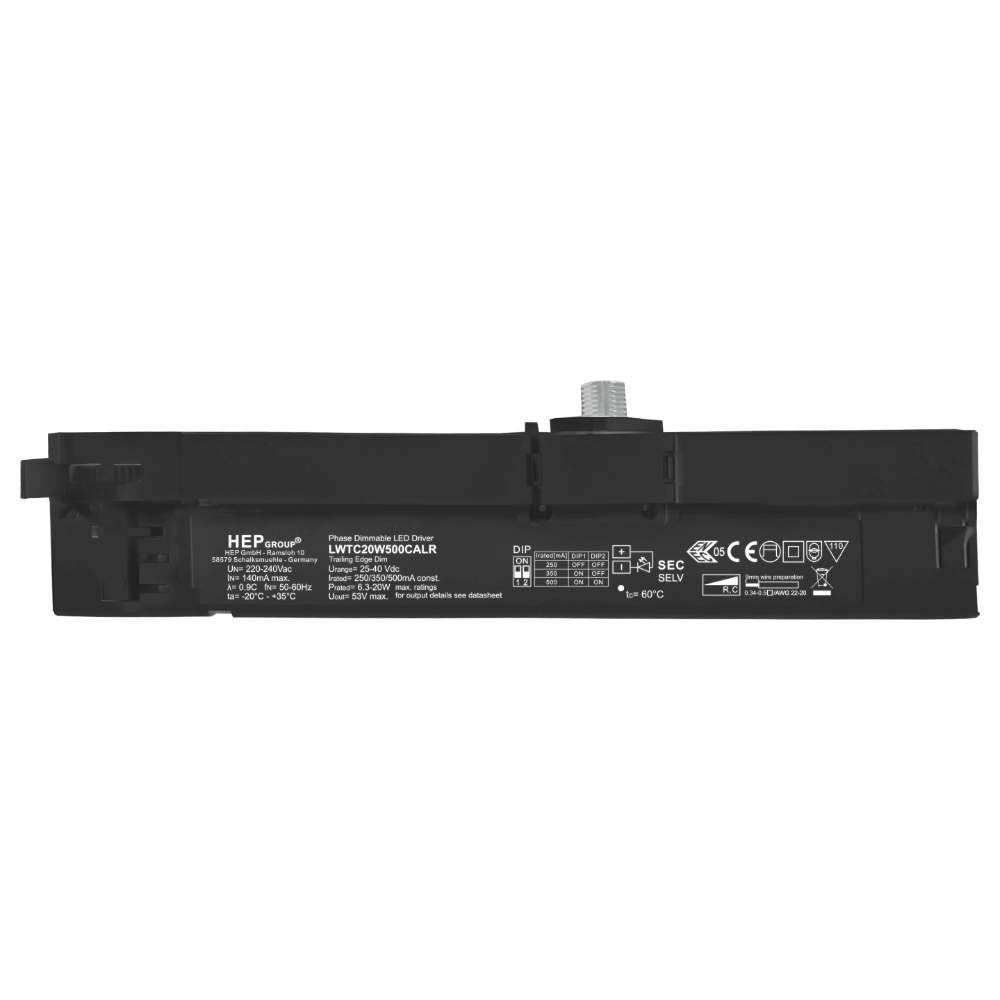 DRIVER LED CC 20W 500mA DIMMABLE TRIAC DIP-SWITCH | LWTC20W500CALR-W