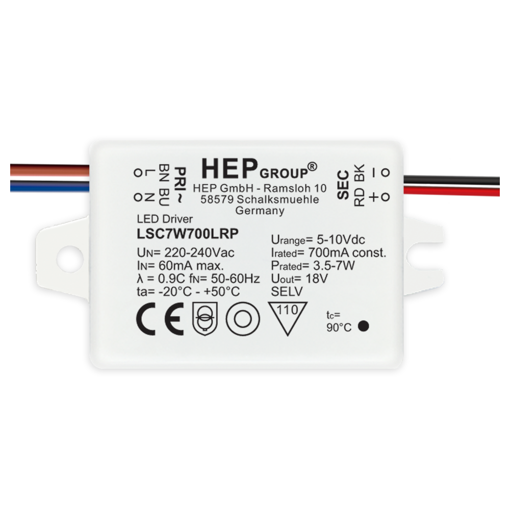 DRIVER LED CC 7W 150mA NON-DIMMABLE | LSC7W150LRP