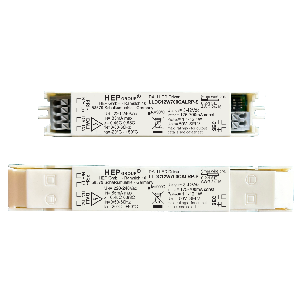DRIVER LED CC 12W 700mA DIMMABLE DALI-2 DT6 TOUCHDIM DIP-SWITCH | LLDC12W700CALRP-S