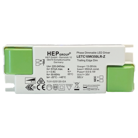 DRIVER LED CC 10W 500mA DIMMABLE TRIAC | LETC10W500LR-Z