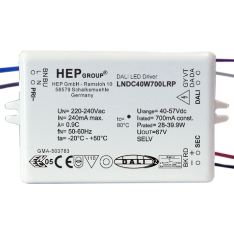 DRIVER LED CC 40W 900mA DIMMABLE DALI-2 DT6 | LNDC40W900LRP