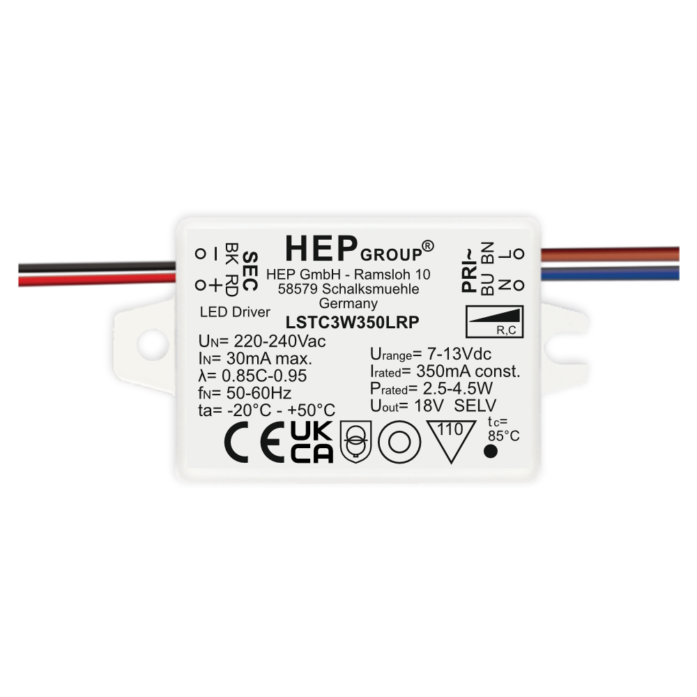 DRIVER LED CC 3W 350mA DIMMABLE TRIAC | LSTC3W350LRP