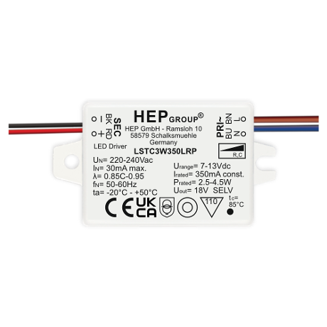 DRIVER LED CC 3W 350mA DIMMABLE TRIAC | LSTC3W350LRP
