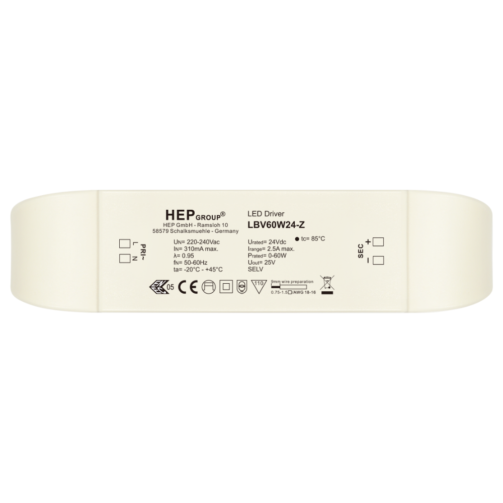 LED DRIVER CV 60W 24V NON-DIMMABLE | LBV60W24-Z
