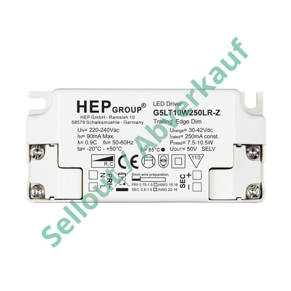 DRIVER LED CC 10W 200mA DIMMABLE TRIAC | G5LT10W200LR-Z