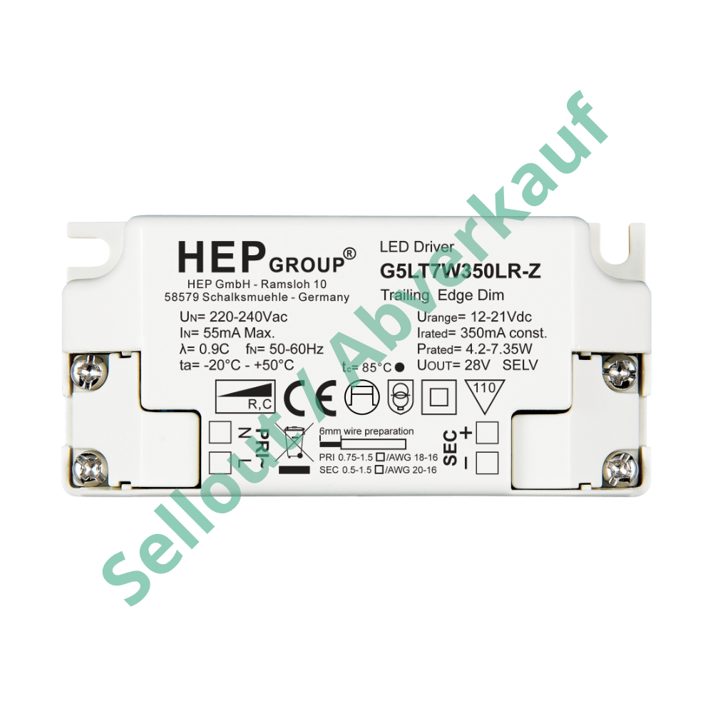LED DRIVER CC 7W 700mA DIMMABLE TRIAC | G5LT7W700LR-Z