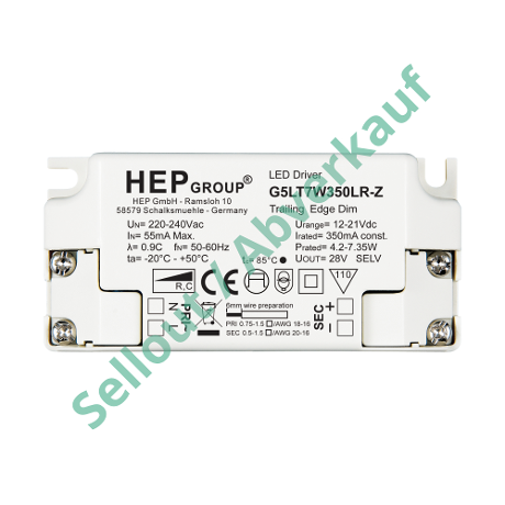 DRIVER LED CC 7W 700mA DIMMABLE TRIAC | G5LT7W700LR-Z