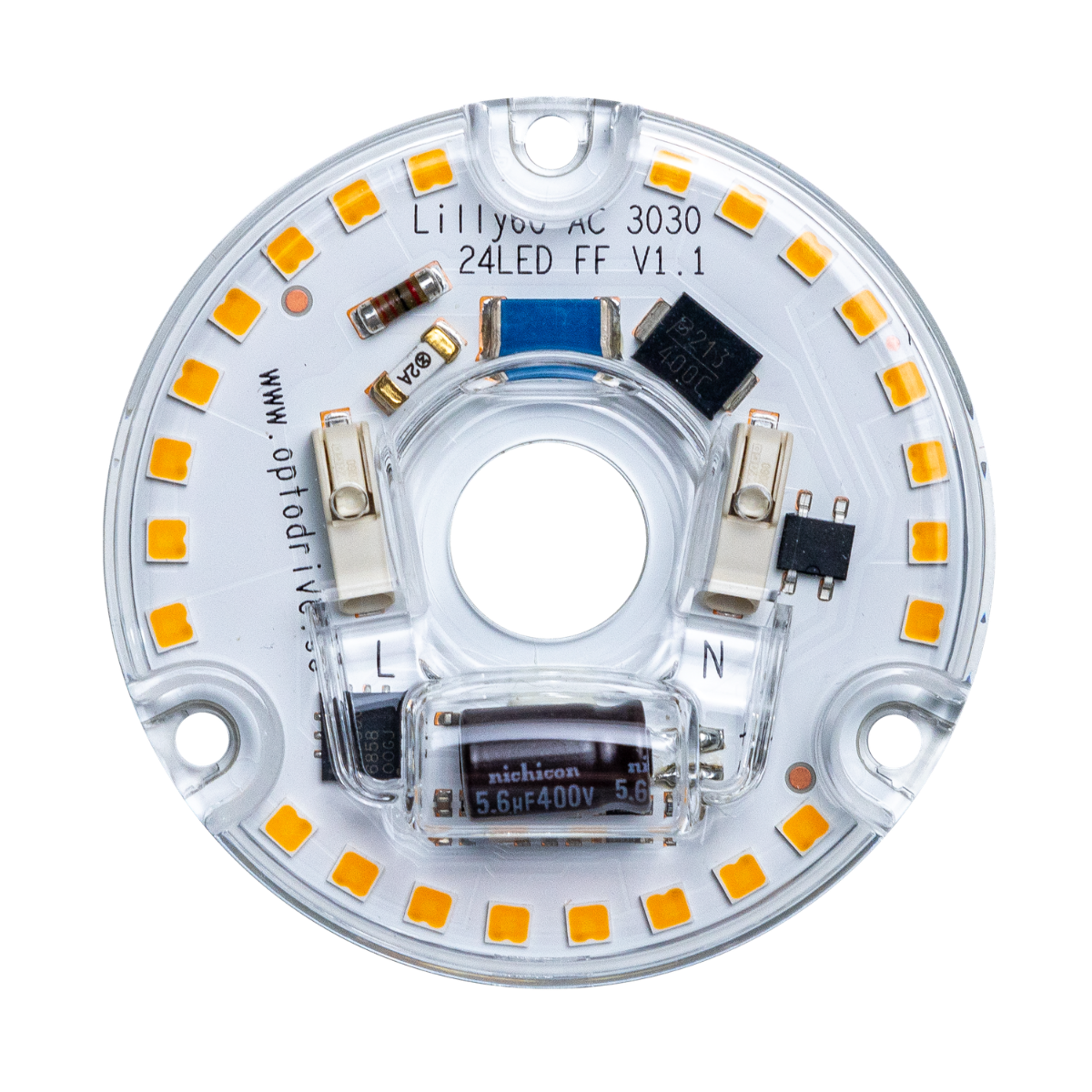 MÓDULO LED 230VAC CIRCULAR 10W 2700K CRI90 130°